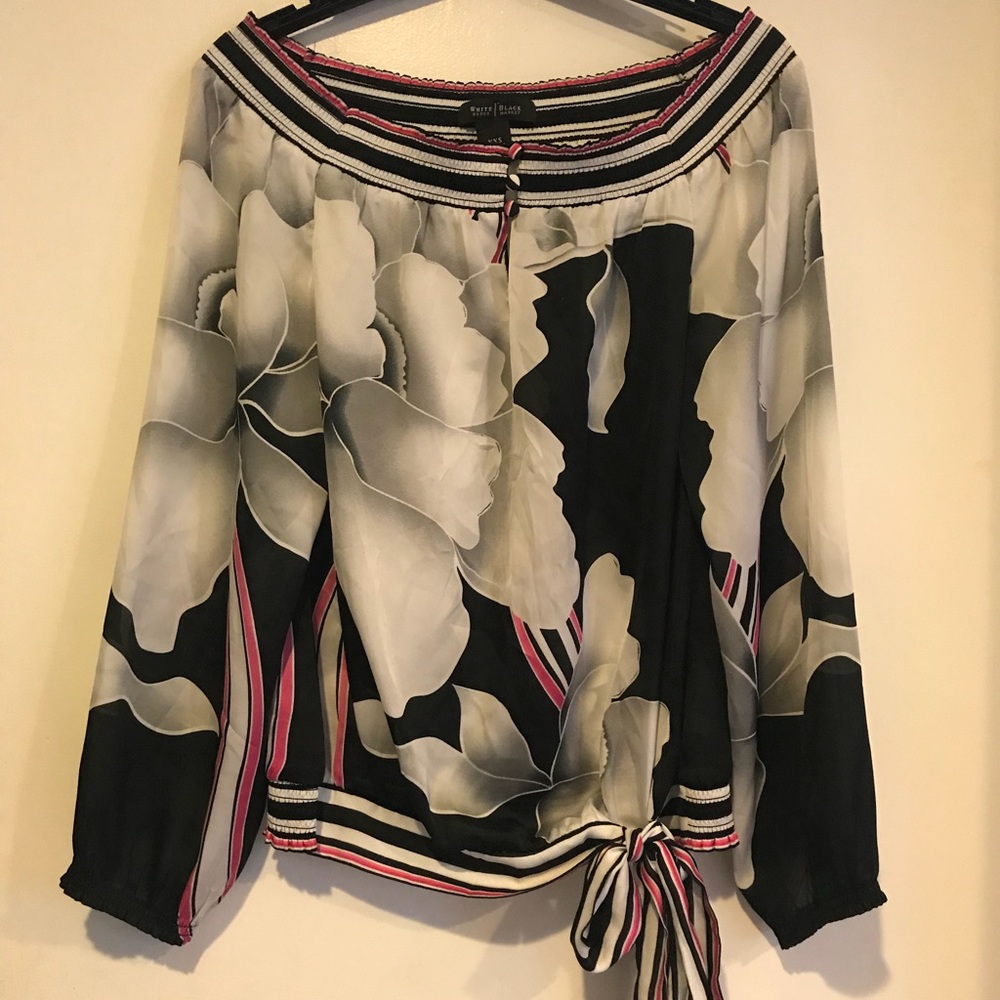 White House Black Market Floral Blouse